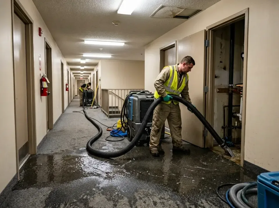 multi-unit-apartment-hallway-f-005 — frequently asked questions, Emergency Burst Pipe Water Extraction & Removal in Cave Cre…